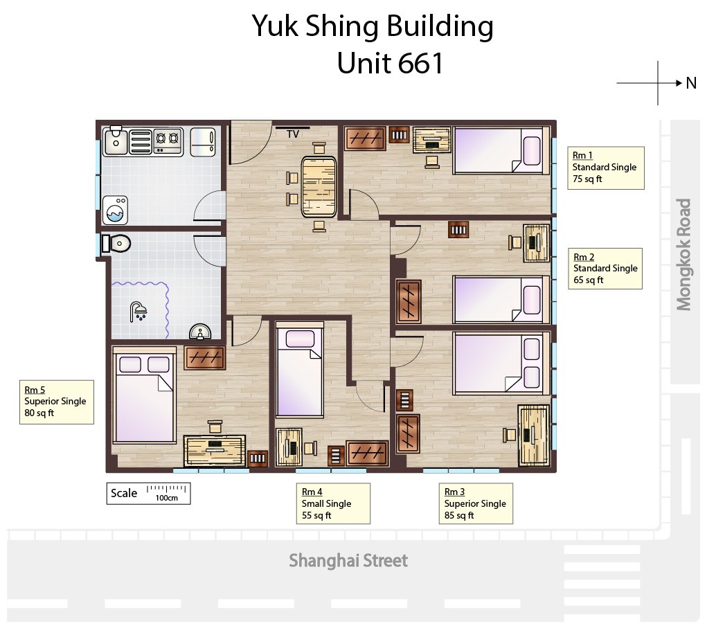 Superior Single Room for Girls/Boys at Mongkok MTR 旺角合租男/女生特大單人間 - 旺角/油麻地 - 住宅 (整間出租) - Homates 香港