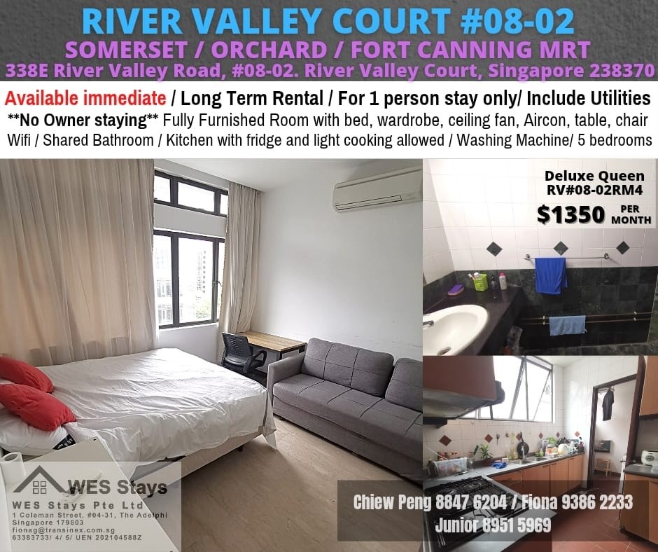 Somerset MRT /Orchard / Fort Canning MRT / Dhoby Ghaut MRT /  Available Immediate - River Valley - Flat - Homates Singapore