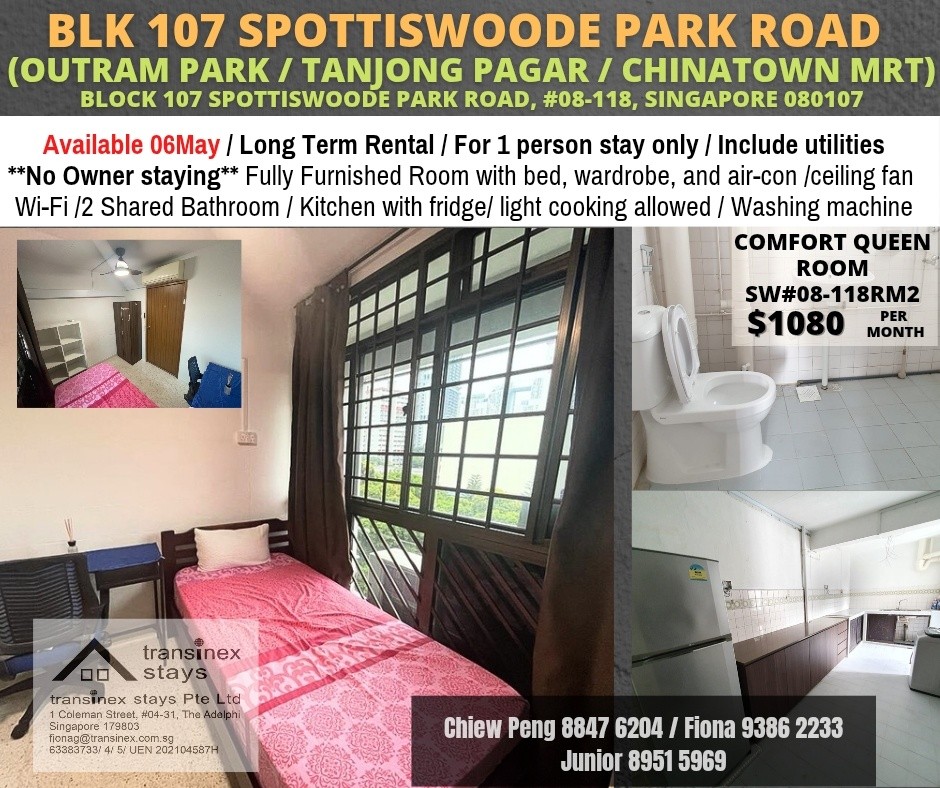 SPOTTISWOODE 107 - $1080 - Chinatown - Flat - Homates Singapore