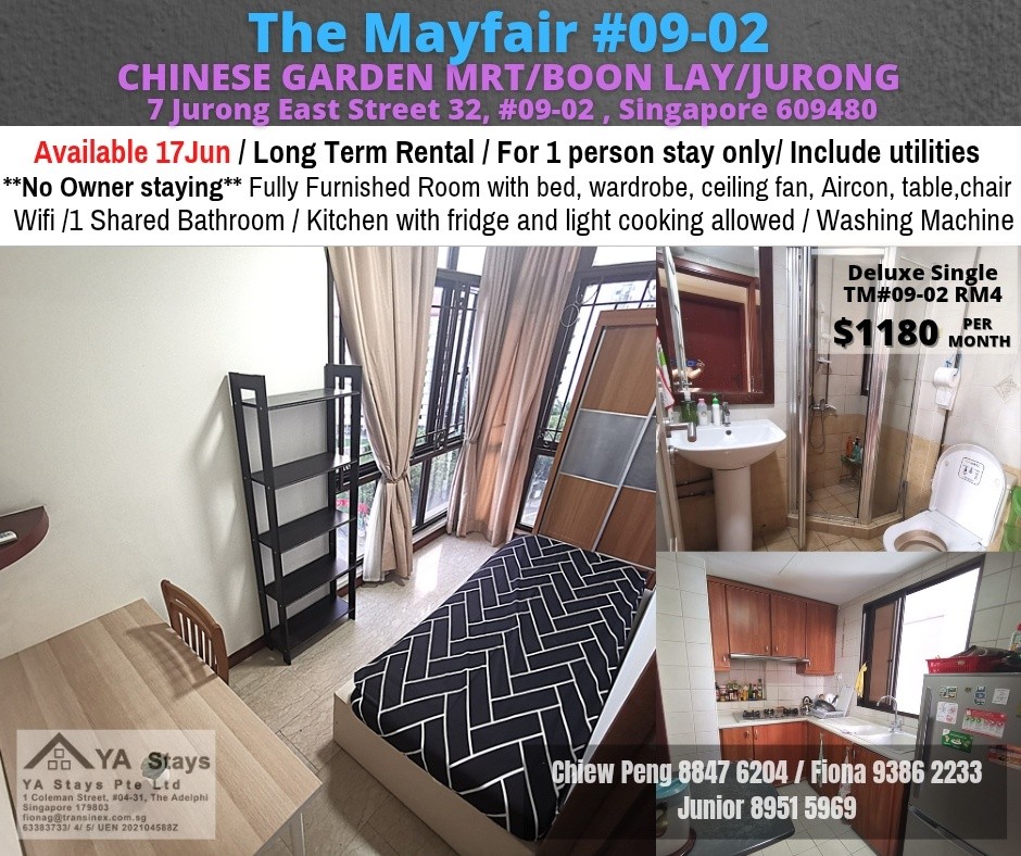 THE MAYFAIR - $1180 - Jurong East 裕廊東 - 整個住家 - Homates 新加坡