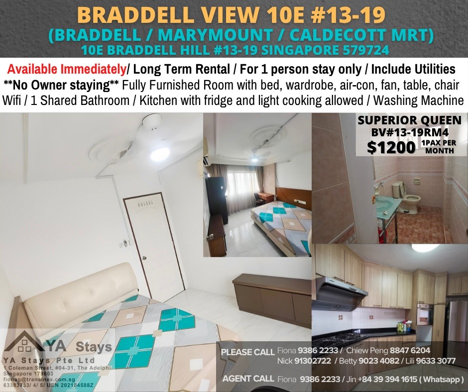 Room For Rent - Near Marymount MRT/ BRADDELL VIEW 10E - Braddell 布萊徳 - 整個住家 - Homates 新加坡