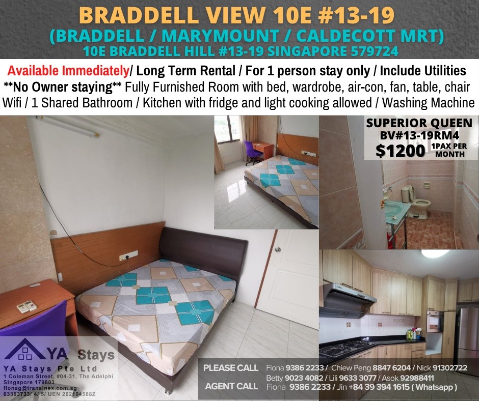 Room For Rent - Near Marymount MRT/ BRADDELL VIEW 10E - Braddell 布萊徳 - 整個住家 - Homates 新加坡