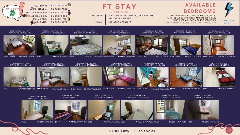 Braddell View – Rooms for Rent - Multiple Units @Braddell View Condo - Toa Payoh - Bedroom - Homates Singapore