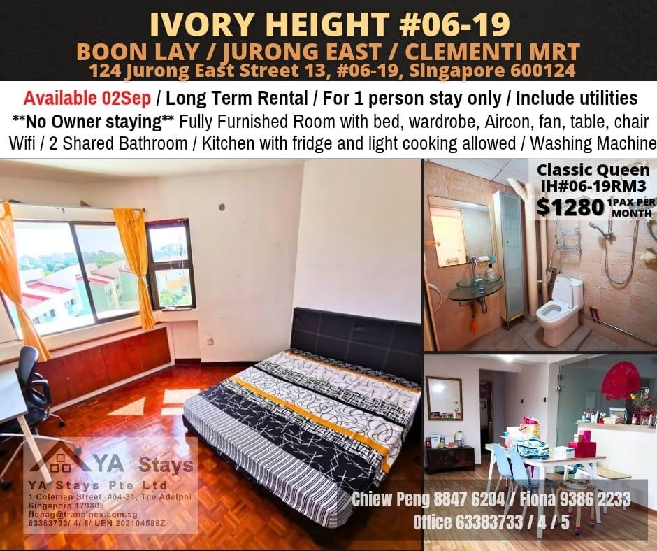 Room For Rent - VORY HEIGHTS #06-19 RM3 - Jurong East - Flat - Homates Singapore