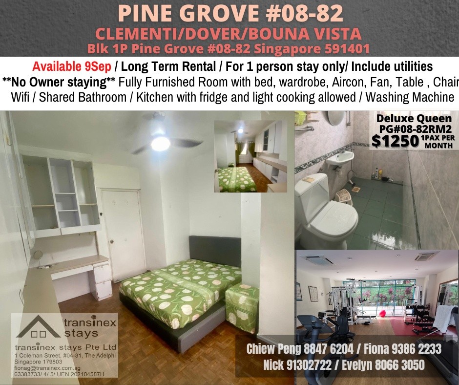 Room For Rent - Bukit Batok, Blk 1P Pine Grove - Bukit Timah - Bedroom - Homates Singapore