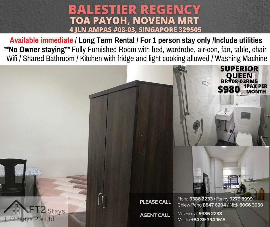 BALESTIER REGENCY near Newton MRT/ Novena MRT - Toa Payoh - Flat - Homates Singapore