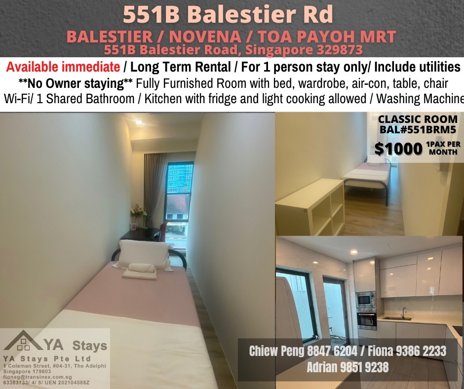 Available﻿ Immediately - Common Room/Include Utilities/Wifi/Aircon/No Agent Fee/Light Cooking Allowed/Washing Machine - Toa Payoh - Bedroom - Homates Singapore