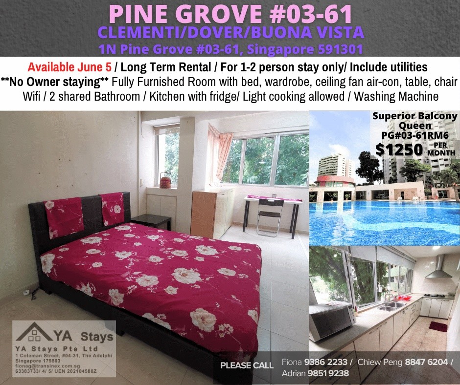 Available﻿ Immediate- Common Room/Include Utilities/Wifi/Aircon/No Agent Fee/Light Cooking Allowed/Washing Machine - Clementi 金文泰​​ - 分租房間 - Homates 新加坡