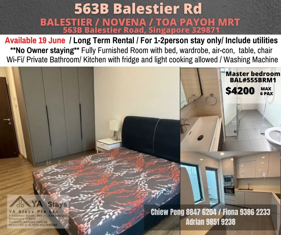 House for rent / BALESTIER / NOVENA/ 6pax stay / Available June 12 - Novena 诺维娜 - 整个住家 - Homates 新加坡