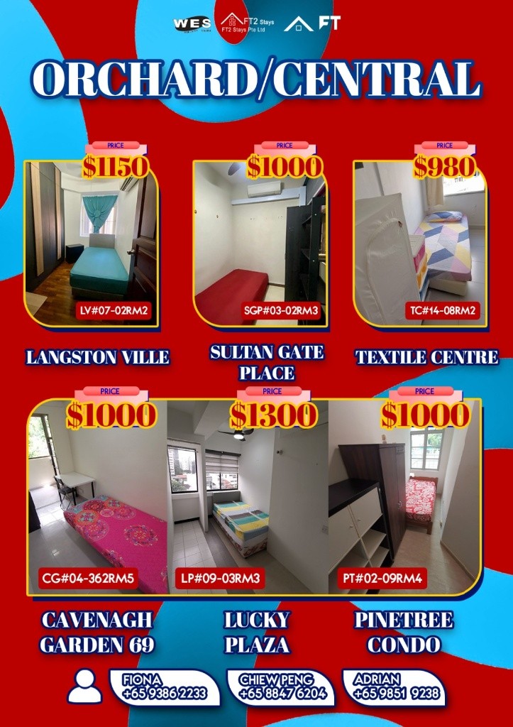 Room for rent / ORCHARD / SOMERSET / Common room / 1pax stay / Available June 12 - Orchard 乌节路 - 整个住家 - Homates 新加坡