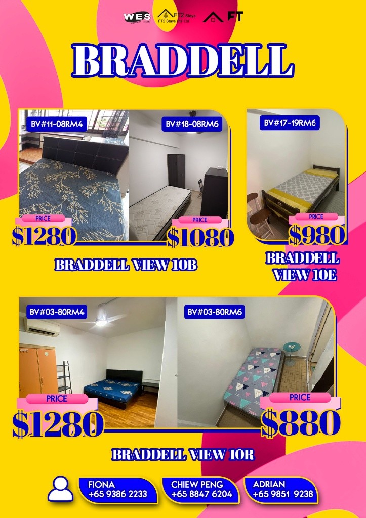 Room for Rent/10B Braddell Hill, Singapore 579721/ For 1 pax/ Available Immediately - Ang Mo Kio 宏茂橋 - 整個住家 - Homates 新加坡
