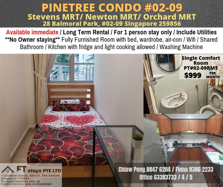 Available immedia﻿te - Common Room/Strictly Single Occupancy/no Owner Staying/No Agent Fee/Cooking allowed/Near Newton MRT/Near Orchard MRT/Stevens MRT - Holland Village 荷蘭村 - 分租房间 - Homates 新加坡