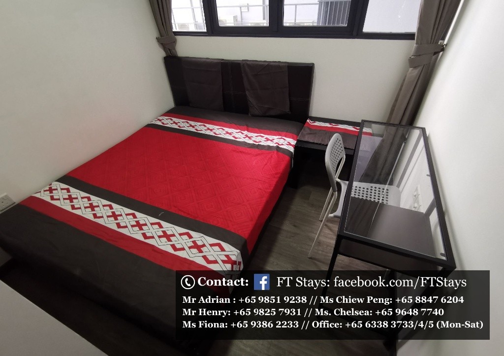 Amenities: wifi, bed, washing machine, ceiling fan and aircon, closet, shared toilet, light cooking allowed, fridge, non smoking, visitors allowed, no owner staying, no pet, no agent fee. - Lorong Chu - Homates 新加坡