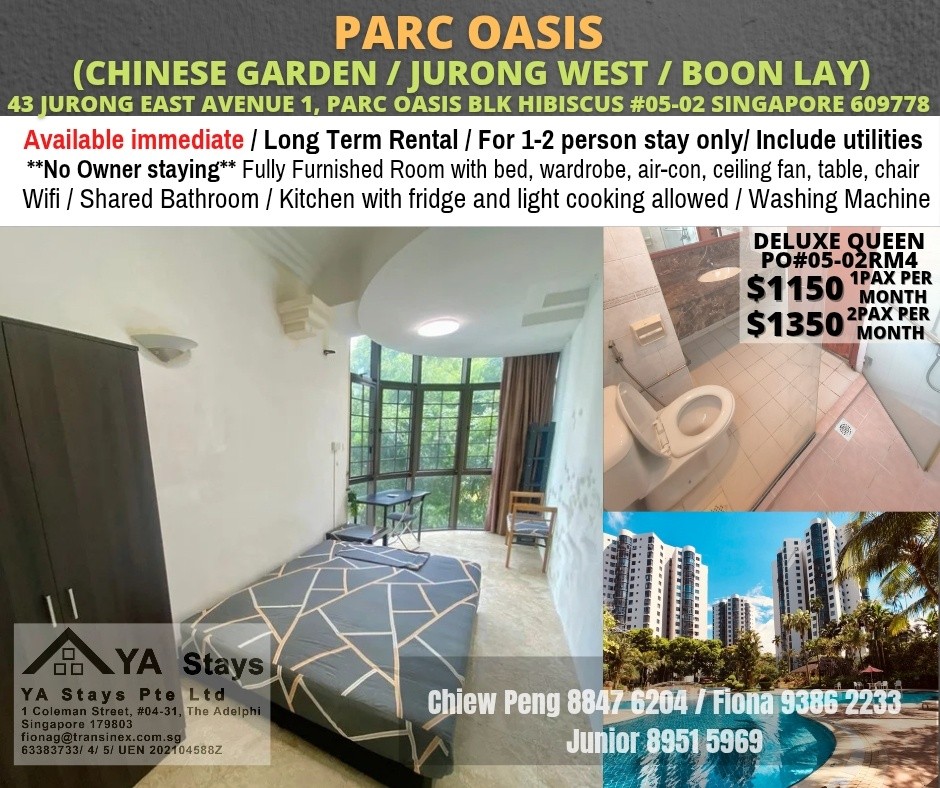 BLK 43 PARC OASIS - Lakeside - Bedroom - Homates Singapore