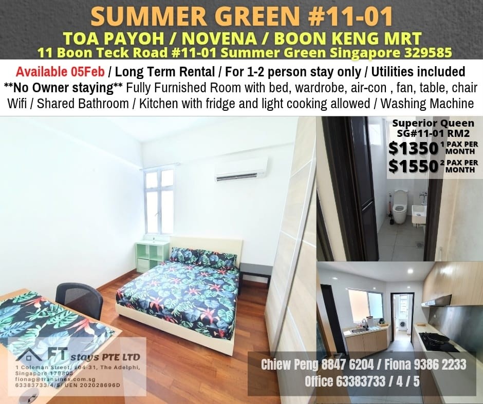 SUMMER GREEN #11-01 RM2 - Novena - Bedroom - Homates Singapore