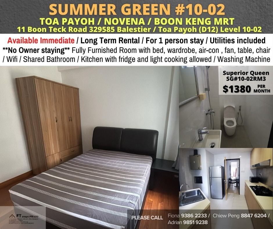 Room for rent / Toa Payoh, Boon Keng, Novena MRT / Common room / 1 pax stay / Available﻿ IMMEDIATE - Toa Payoh 大巴窯 - 整個住家 - Homates 新加坡