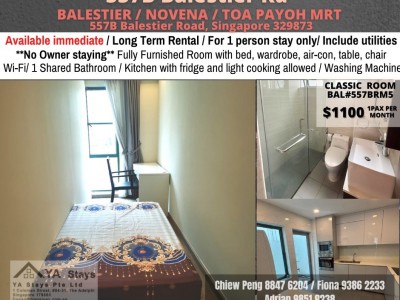 Available﻿ Immediately - Common Room/Include Utilities/Wifi/Aircon/No Agent Fee/Light Cooking Allowed/Washing Machine - 557B Balestier Road, Singapore 329873