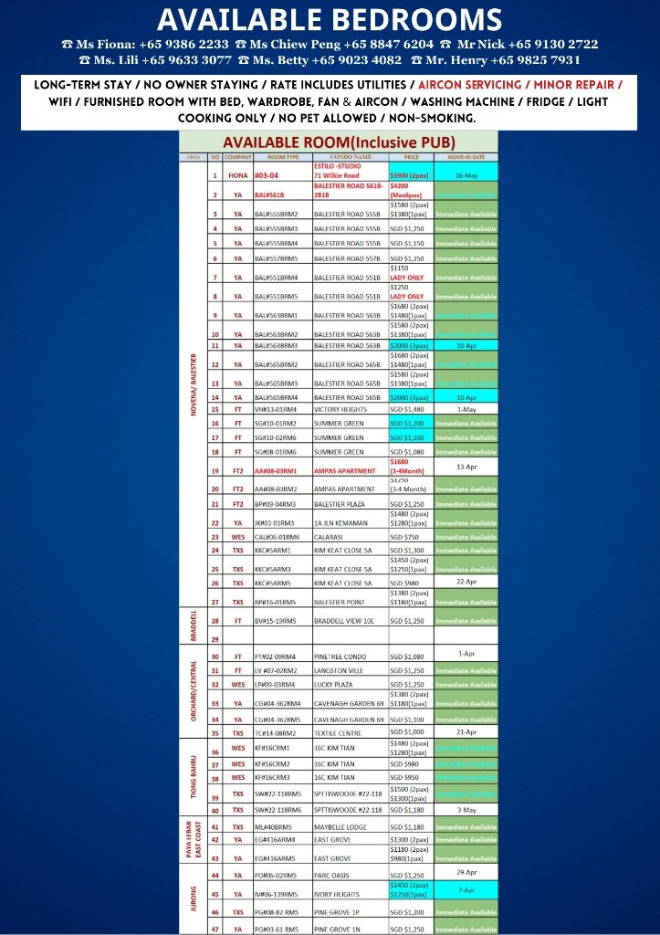 Available﻿ 22 May - Common Room/Include Utilities/Wifi/Aircon/No Agent Fee/Light Cooking Allowed/Washing Machine - Toa Payoh 大巴窑 - 分租房间 - Homates 新加坡