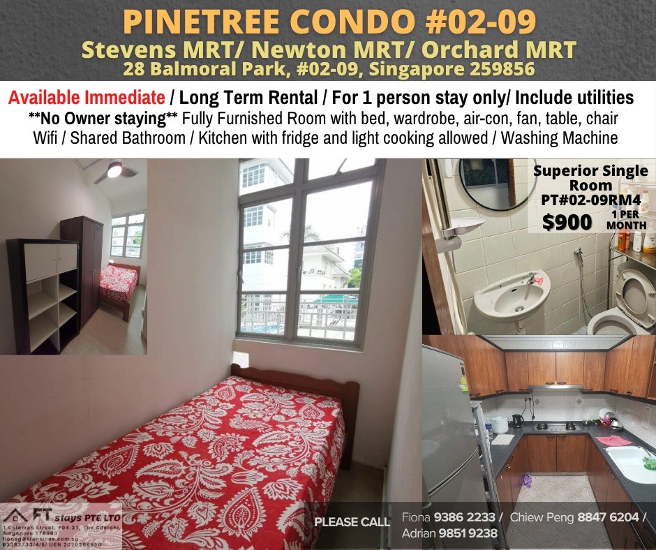 Room for rent / Orchard, Stevens / Common room / 1pax stay / Available immediate - Bukit Timah 武吉知馬 - 分租房间 - Homates 新加坡