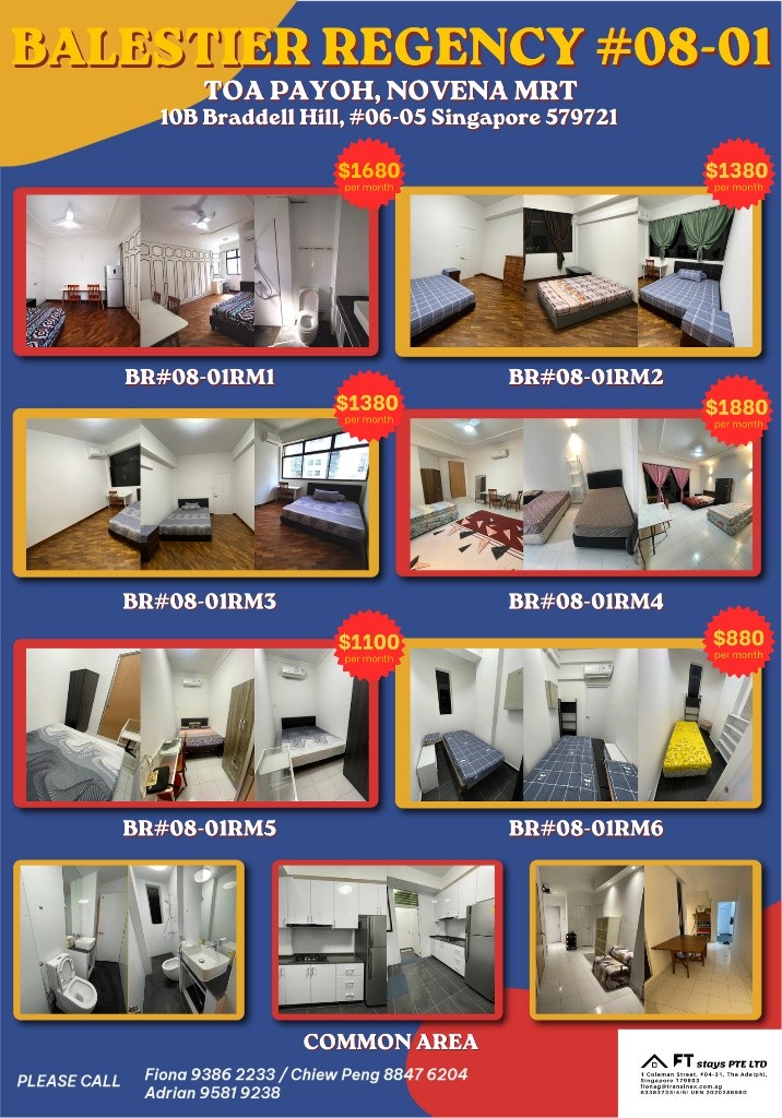 Available﻿ Immediate- Common Room/Include Utilities/Wifi/Aircon/No Agent Fee/Light Cooking Allowed/Washing Machine - Toa Payoh 大巴窯 - 分租房間 - Homates 新加坡