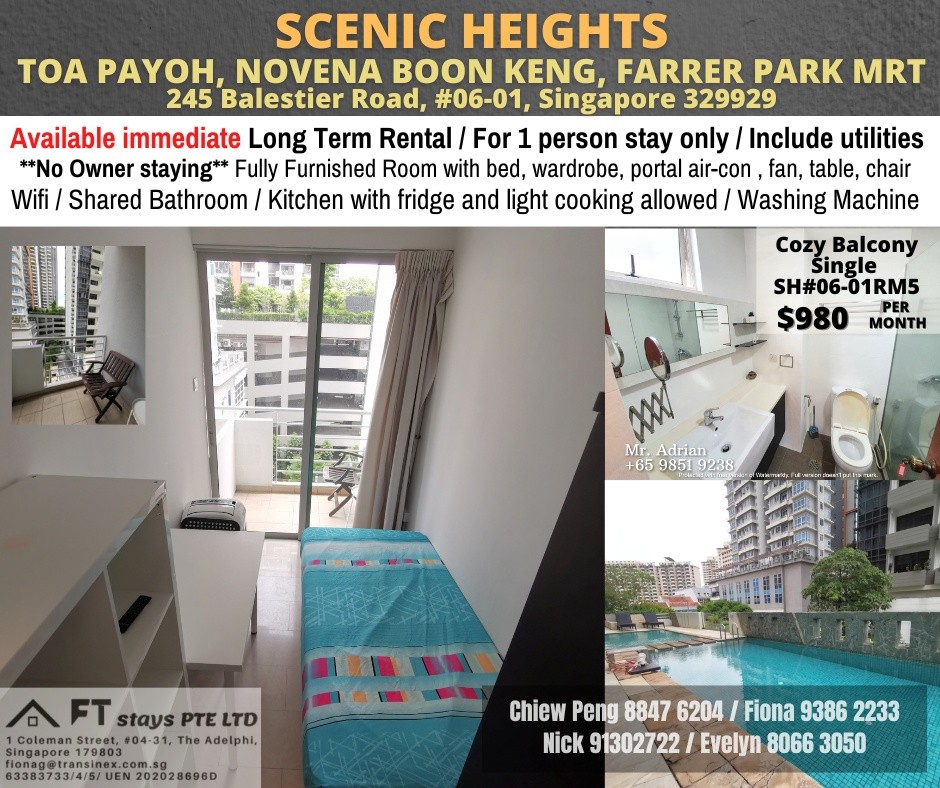 Room for rent / Balestier, Toa Payoh. / Common room / 1pax stay / Available July 2 - Novena 諾維娜 - 分租房間 - Homates 新加坡