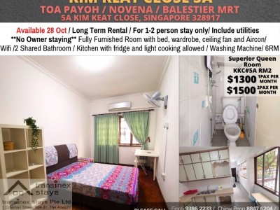 Room for rent / Toa Payoh / Common room / 1-2 pax stay / Available 28 Oct - 5A KIM KEAT CLOSE, SINGAPORE 328917