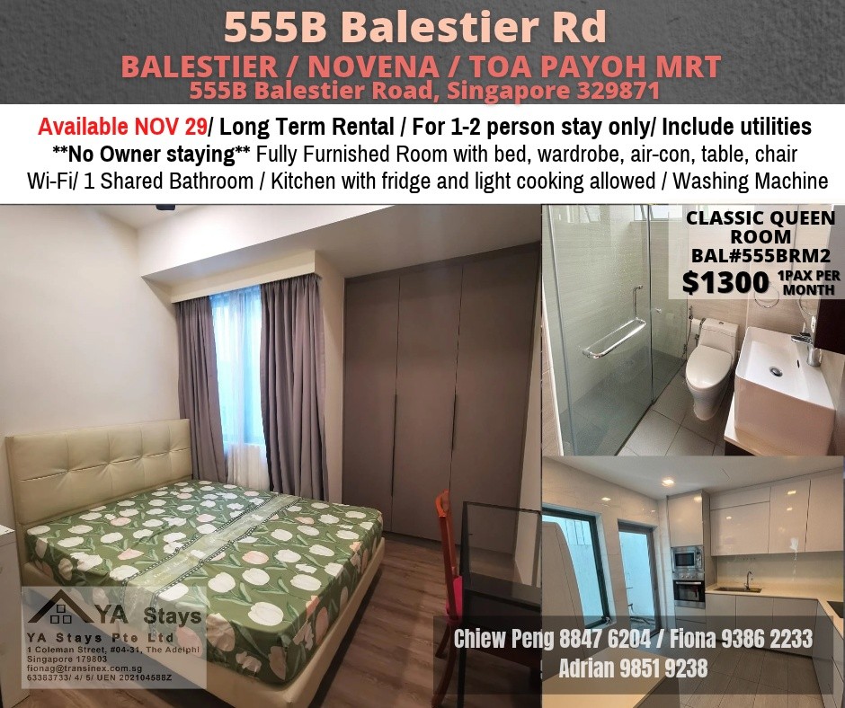 Room for rent / Balestier / Classic Queen room / 1pax stay / Available NOV 29 - Novena - Bedroom - Homates Singapore